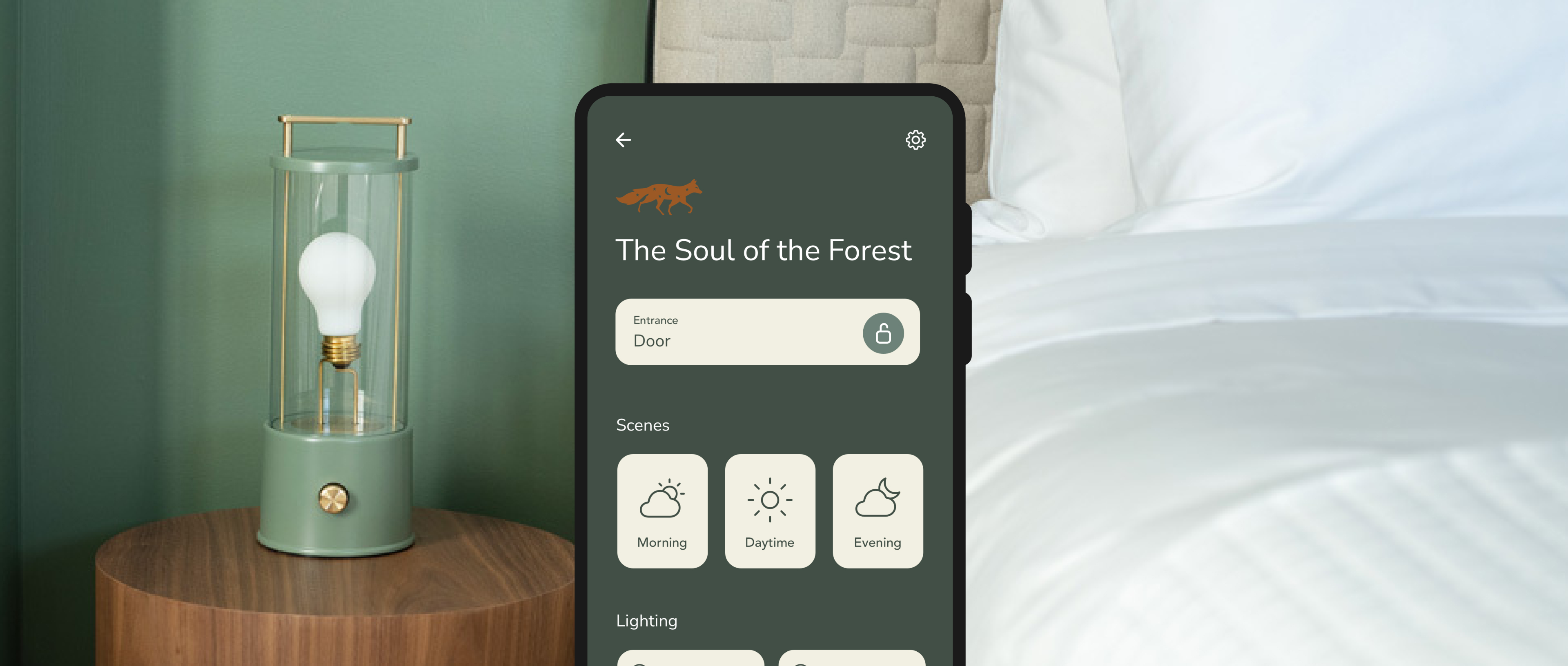 Hotel Floriel mobile app showing the room settings interface